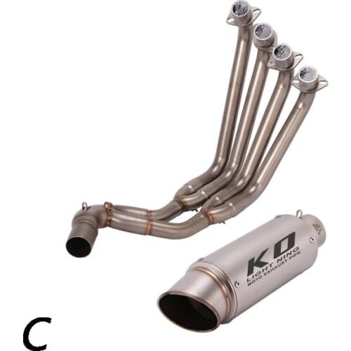 Slip On Motorcycle Exhaust Head Connect Pipe And 51mm Muffler Stainless Steel Exhaust System For Honda CB650 2014-2021