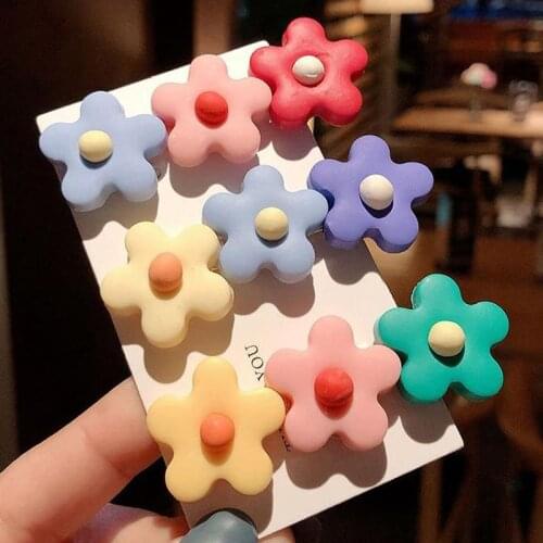 1 Piece New Sun Flower Hairpins Cute Cartoon Hair Clips Candy Color Barrettes Fashion Headwear Hair Accessories For Women Girls