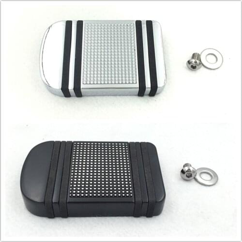 Aftermarket free shipping motorcycle parts Aluminum Edge Cut Brake Pedal Pad Cover For harley davidson 82-17 Sporster Dyna Chrom