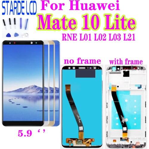 For Huawei Mate 10 Lite LCD Display Touch Screen Digitizer Mate10 Lite Display G10 Plus Nova 2i RNE-L21 LCD Screen