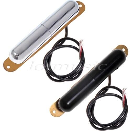 2Pcs Chrome&Black Vintage Lipstick Tube Pickup For Electric Guitar
