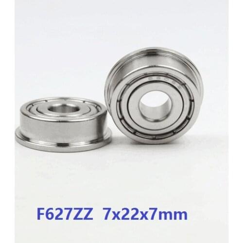 20pcs/50pcs/100pcs F627ZZ F627Z F627 Z ZZ F627-ZZ 7x22x7 mm Mini flanged deep groove Ball Bearing 7*22*7mm metal shielded