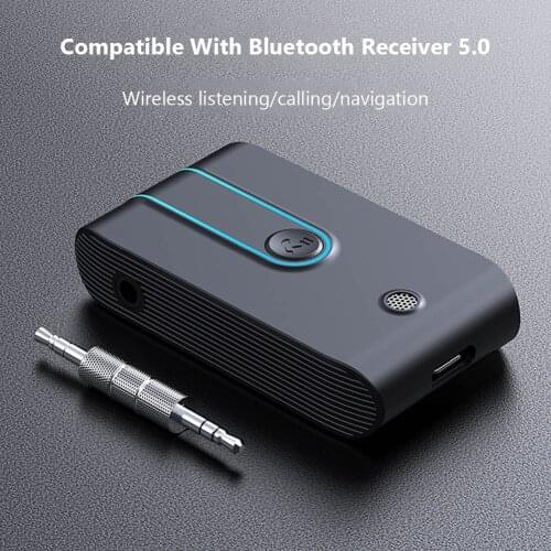J28 Bluetooth-Compatible5.0 Receiver Transmitter Adapter 3.5mm Aux Jack USB Dongle for Car Music Audio PC Headphone Mobile Phone