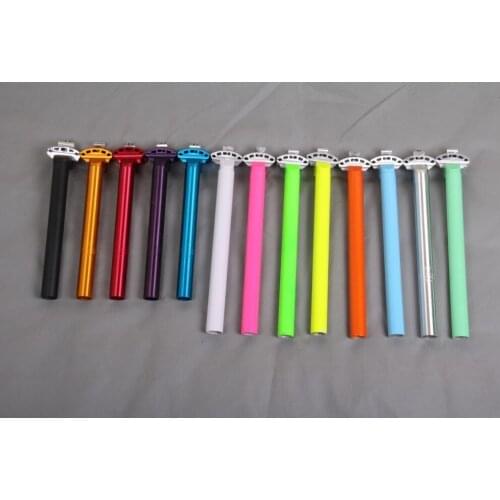 WholeSale 50pcs/lot Fixed Gear Seat Post Road Bike Seat Post aluminum 25.4 x300mm /27.2 x 350mm seat tube Free Shipment