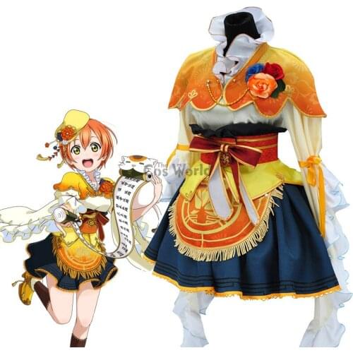 Love Live School Idol Project Hoshizora Rin Seven Lucky Gods Dress Uniform Outfit Anime Cosplay Costumes