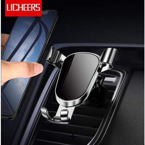 Licheers Gravity Car Phone Holder For iPhone x xs Air Vent Mount Phone Holder For Samsung Galaxy S9 S8 XIAOMI MI 9 Redmi Phone