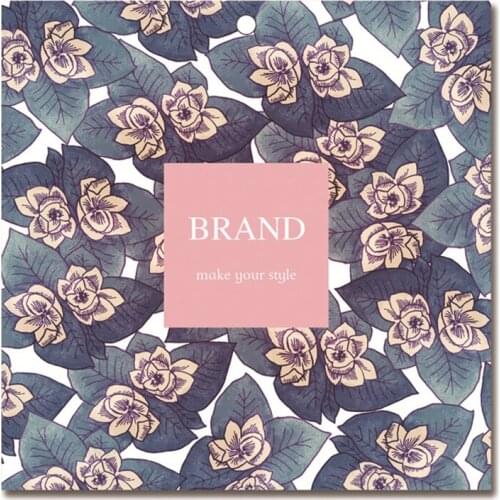 Free shipping flower card coated paper 300g custom garment hang tag 5.4x5.4 colorful hang tag