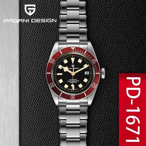 PAGANI Design Automatic Mechanical Watch Mens Top Luxury Brand Mens Watch 2021 Business Stainless Steel Strap Waterproof Watch