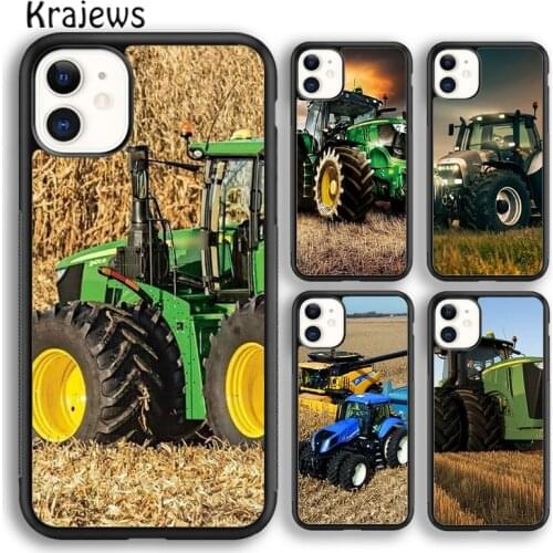 Krajews Farm Vehicle Tractor Phone Case Cover For iPhone 5s SE 6s 7 8 plus X XS XR 11 12 pro max Samsung Galaxy S8 S9 S10 Plus