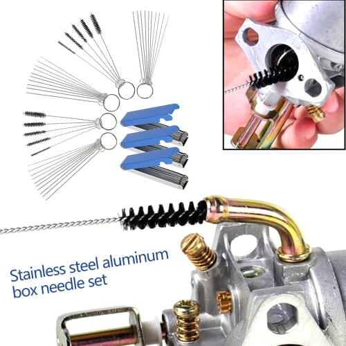 Carburetor Carbon Dirt Jet Remove Cleaning Needles Brushes Cleaner Tools for Automobile Motorcycle ATV Welder Carb Chainsaw