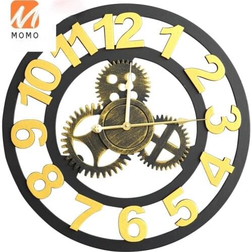 Industrial Style Creative Gear Clock Personality Bar Wall Decorations Living Room Creative Wall Decoration Retro Wall Clock