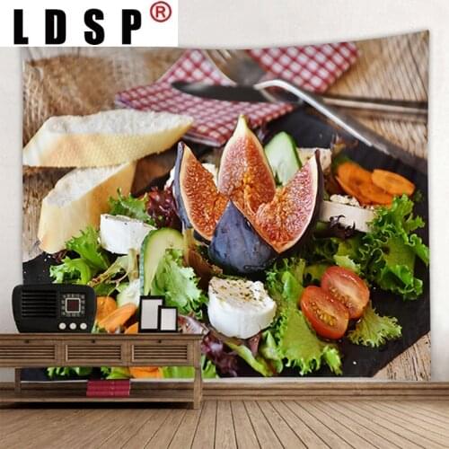 LDSP Background Vegetable Salad Tapestry Wall Hanging Wall Covering Rugs Mural Cloth Beach Towel Fabric Yoga Blanket Home Decor