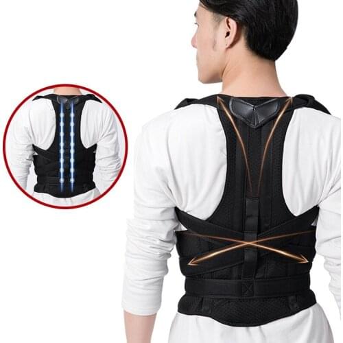 Alloy Shoulder Upper Back Brace Therapy Spine Support Belt Scoliosis Straightener Lumbar Posture Correction Bandage Men Women
