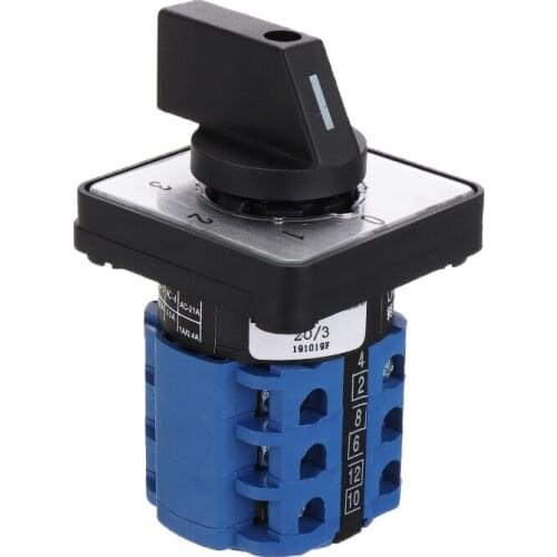 LW28-20 LW26 Series Electric 4 Positions 12 Terminals Rotary Cam Changeover Switch With Screws Useful Tool 660V 20A