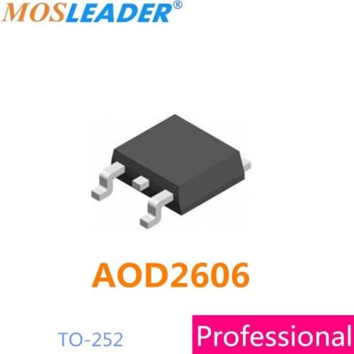 Mosleader AOD2606 TO252 100PCS DPAK 60V 46A 15mR 8mR N-Channel Made in China High quality