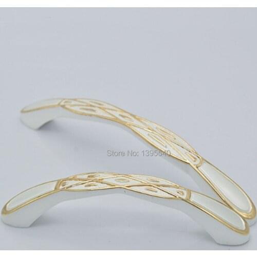 New 128mm White Cabinet Handles Drawer Knobs Euro-Style Bedroom Furniture Door Knob Ivory Knobs Closet Handle Drawer Pulls Bars