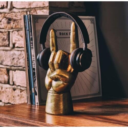 Headphone Stand Earphone Holder Creative Big Hand Earphone Storage Rack I Love Your Gesture Headset Hanger Earphone Accessories