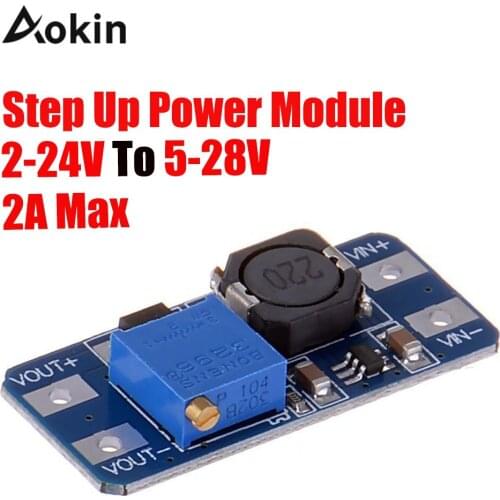 Mt3608 Dc Voltage Regulator Step Up Boost Converter Power Supply Module 2v-24v To 5v-28v 2a Max