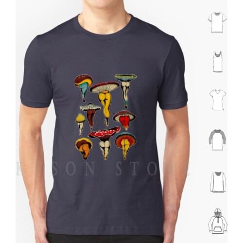 Sexy Mushrooms Tattoo Flash T Shirt Men Cotton Tattoes Flash Mushrooms Cute Sexy Tattoos