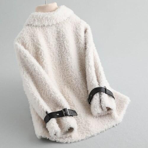 Women Real Winter Wool Short Korean Womens Fur Coat Female Jacket 2020 Plaszcze Damskie KQN22072 KJ4446