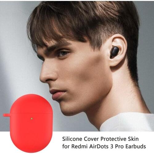 Silicone Case For Redmi AirDots 3 Pro Charging Case Shockproof Full Protective Case Cover With Keychain Earbuds Accessories