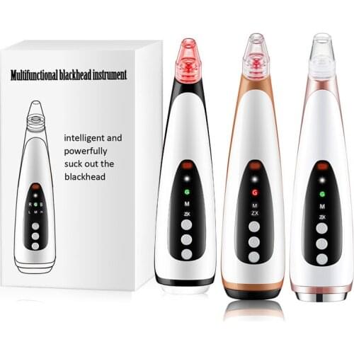 Blackhead Remover Vacuum Pore Cleaner Face LED Light Therapy Heating Massager Skin Care Remove Blackheads Acne Pore Extractor