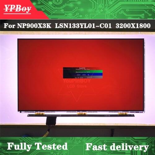 13.3" LSN133YL01 C01 LCD Screen LSN133YL01-C01 For Samsung NP900X3K NT900X3K 900X3K LCD LED Display Screen matrix UHD 3200X1800