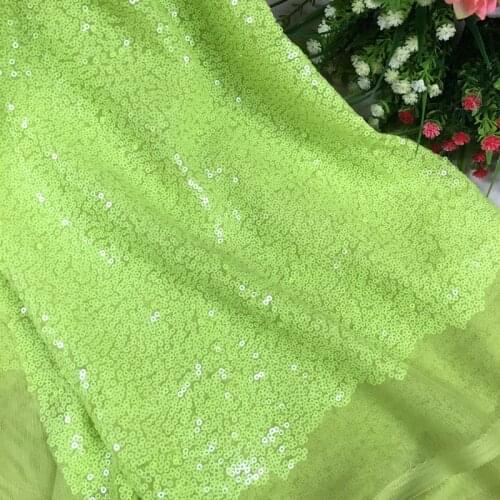 GLace 1Y/Lot 3MM Sequined Fabric 6colours Sequins Net Fabric for Special Stage Dress Fishtail Skirt TX796