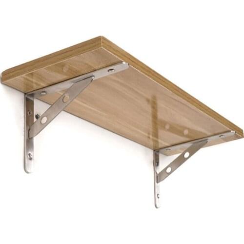 Stainless Steel Triangular Stents Shelf Bracket Bearing Support Triangle Bracket 2pcs