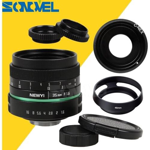 Ultra Clear 35mm f1.6 APS-C CCTV TV Movie Lens II+C Mount for SONY E Mount A6500 A6300 A6100 A6000 NEX-7 NEX-6 NEX Series Camera
