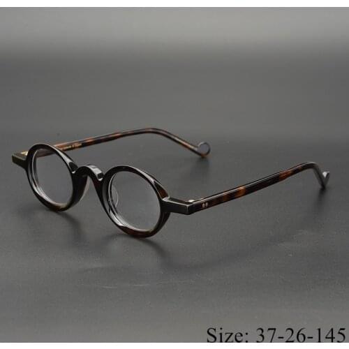 Vintage Acetate eyeglasses frame character style Unique design classical round/square Small eyewear women men original box case