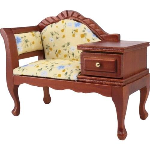 1:12 Scale Mini Sofa Drawer Cabinet Model Dollhouse Miniature Accessories Decor