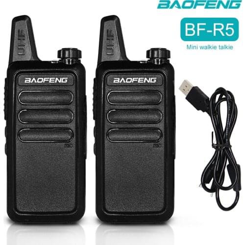 2PC Baofeng Walkie Talkie Mini BF-R5 UHF 400-470HMz Two Way Radio Ham Radio Portable Handheld Radio Comunicador Hotel Restaurant