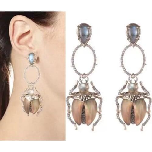 2019 Amybaby Lovely Beetle And Stone Womens Drop Earrings Jewelry For Party