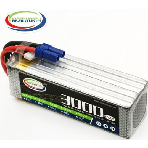 6S 22.2V 3000mAh 30C Lipo Battery RC Drone Helicopter Quadcopter Airplane Car Lithium Battery Remote Control Toys Li-ion Battery