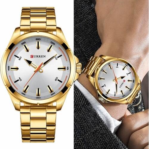 CURREN Luxury Fashion Quartz Men Watches Casual Sport Stainless Steel Watch Mens Military Waterproof Male Clock часы мужские