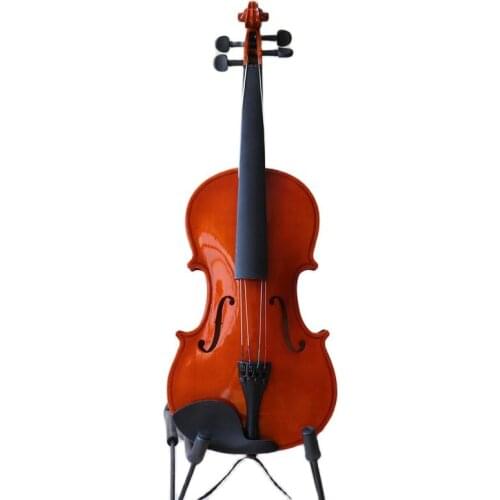 High gloss double F-hole violin full Size design flame maple back and sides with free ABS plastic hard case