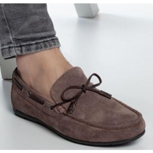 Tezcan Hakiki Deri 12221 Vizon Süet Driver Tipi Şık Tasarım İle Üretildi Kaliteli Malzeme İndirimli Fiyatlar Hızlı Kargo Ulaşım