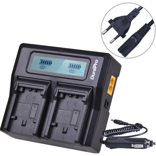 DuraPro LCD Dual Quick Charger For Sony NP-FV50 NP-FP50 NP FP70 FP90 NP-FH50 NP-FH70 NP-FH100 NP FV50 NP-FV100 NP FV70 Battery