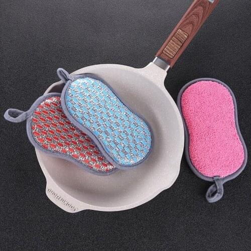 Double-sided Anti-microbial cleaning sponge melamine sponges kitchen sponge for washing dishes kitchen scourer pan brush tools