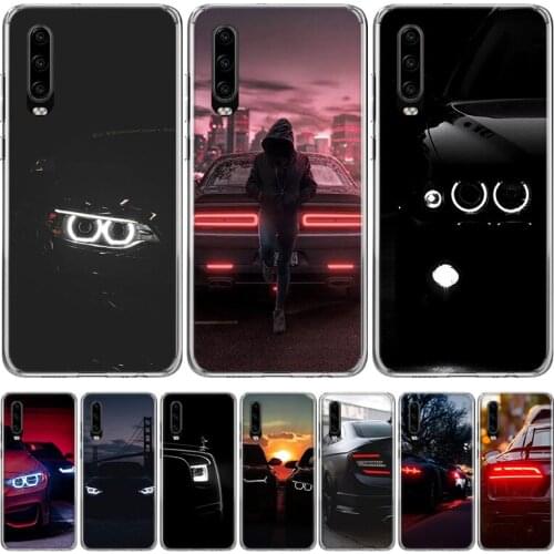 Cool Car Headlights Phone Case for Huawei P40 P30 P20 Mate 30 20 10 Pro P10 Lite P Smart Z + 2019 Gift Coque Cover Capa