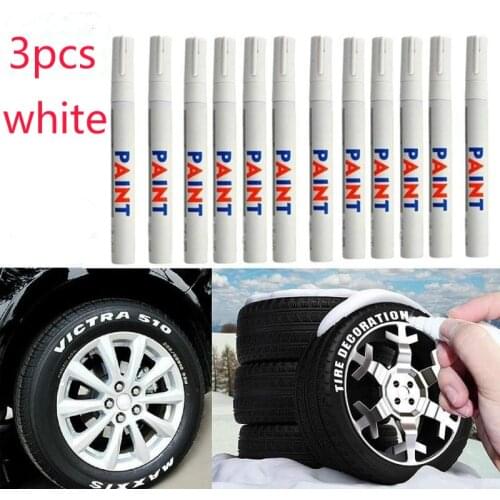 3 Pc Waterproof Permanent Rubber Pen Paint Marker Pen Car Tyre Tire Tread Paint Pen Paint Pen Office School Supply
