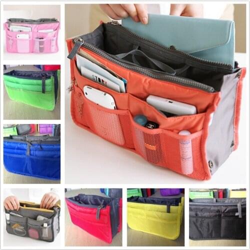 Multifunction Women Men Casual Cosmetic Makeup Organizer Bags Toiletry Kits Outdoor Travel Ladies handbag bag in bag Storage