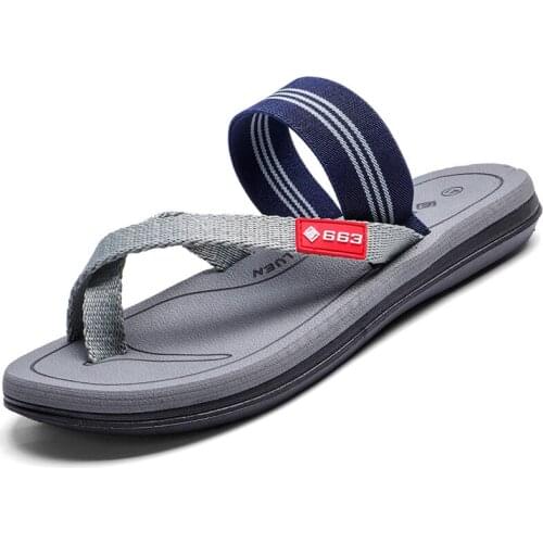 Korean Version of Flip Flops 2021 Summer New Casual Elastic Band Beach Mens Shoes Daily Vacation Couple Sandals And Slippers