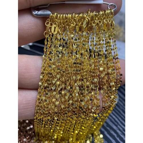 Genuine 18K White Yellow Gold Chain Necklace Pendant 16 inches18 inches AU750 Jewelry Necklace Women Nice Gift