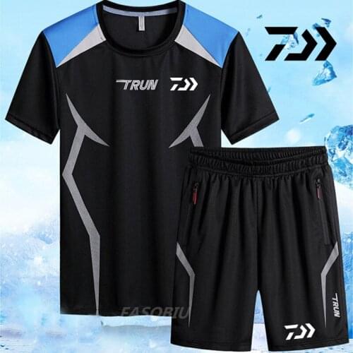 2021 New Fishing Suit Daiwa Summer Short Sleeve Breathable Clothing Fishing Set For Fishing Sportswear Quick Dry Fishing Clothes