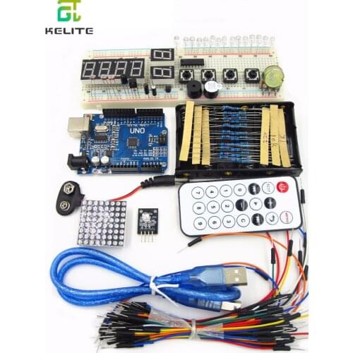 New 1set starter kit with UNO R3 MEGA328P+830 holes Breadboard basics of using the