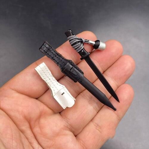 New Arrival 1/6th GM647 M32 Black Etiquette Guard of Honor Dagger Knife With Holster Model For 12inch Body Doll Accessories