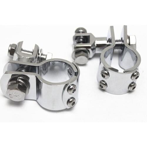 Motorcycle ATV Dirt Bike Guard Foot Pegs Pedal Footrest Chain Clamps Footpeg Mount Adjustable Chain