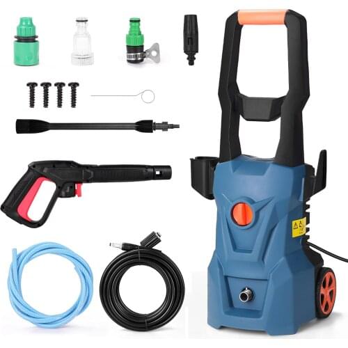 High Pressure Cleaning Machine Home Car Washing Machine Long Handle Car Washing Pump Wit Wheel Portable Car Washer Cleaning Tool